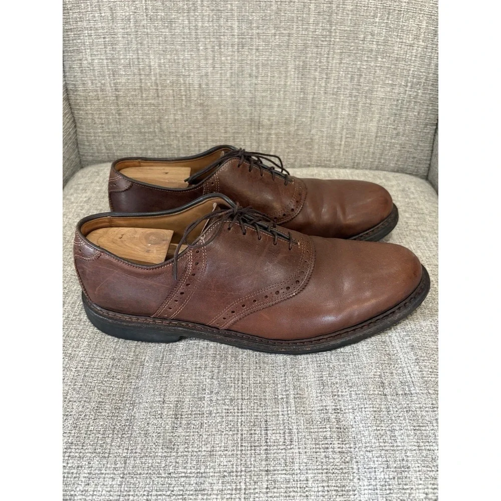Allen Edmonds 7551 Canfield Saddle Oxford Dress Shoes Brown Rogue Mens 11‎ B